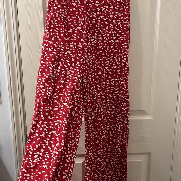 Red Flare Pants - Picture 3 of 3